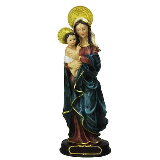 12&#x22; Virgin Mary with Baby Jesus Table Top Figure